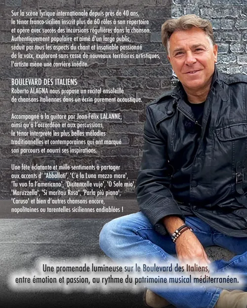 Affiche de Roberto Alagna : Boulevard des Italiens