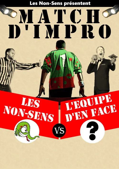 Affiche de Match d' impro : Non-Sens vs Orgres des Prairies