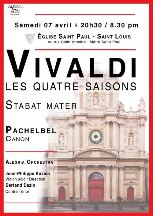 Affiche de Vivaldi : Les Quatre Saisons et le Stabat Mater