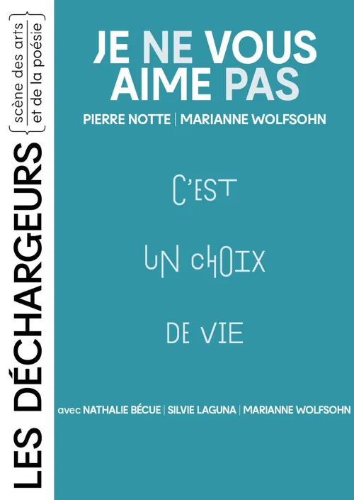 Affiche de Je ne vous aime pas