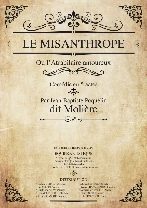 Affiche de Le Misanthrope