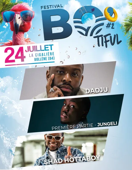 Affiche de Bo'tiful Festival : Dadju, Jungeli, Shad