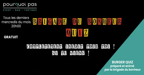 Affiche de Burger Quiz de la Brigade du Bonheur