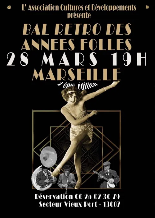 Affiche de Bal rétro années folles 1930 Gatsby