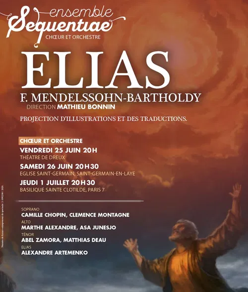 Affiche de Elias avec projection par l'Ensemble Sequentiae