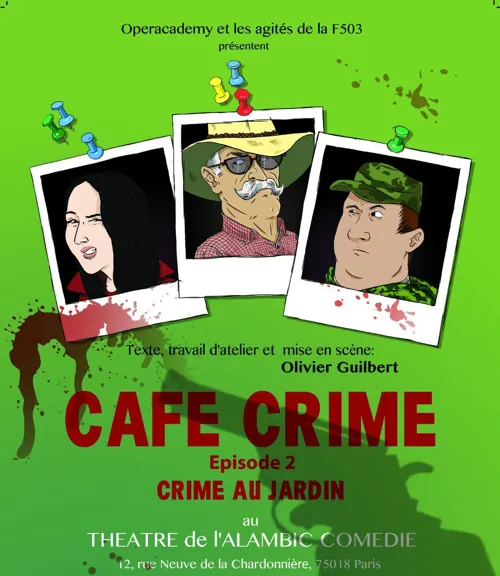 Affiche de Café Crime n°2 - Crime au jardin
