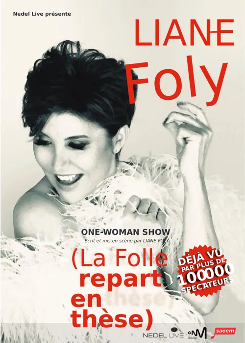 Affiche de Liane Foly dans La folle repart en thèse