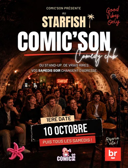 Affiche de Comic'son chez The Starfish