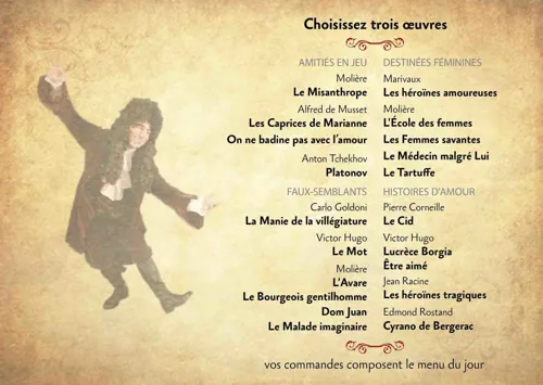Menu du spectacle