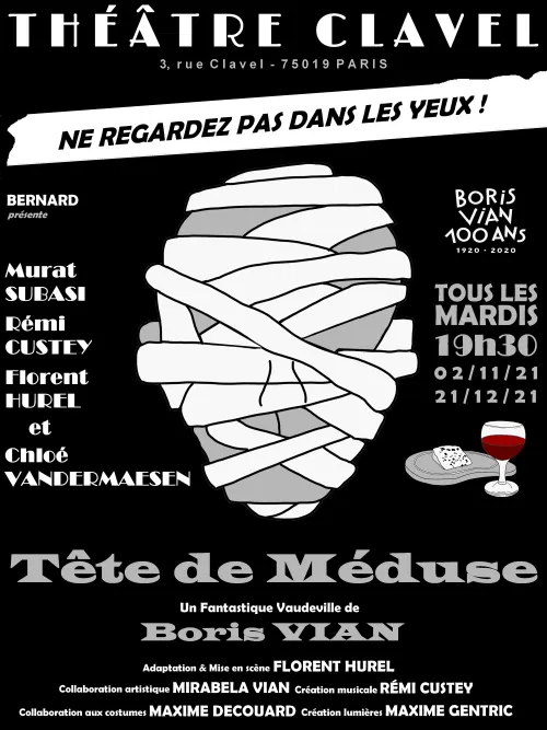 Affiche de Tête de Méduse | de Boris Vian
