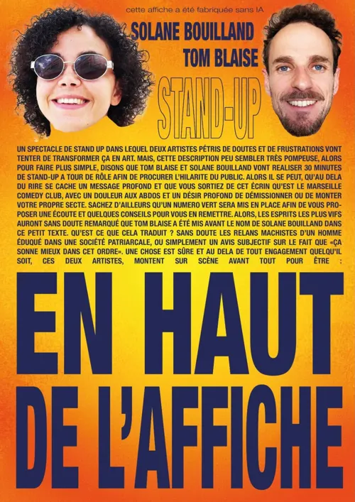 Affiche de Solane Bouilland & Tom Blaise dans En haut de l'affiche