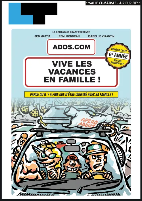 Affiche de Ados.com : Vive les vacances en famille !