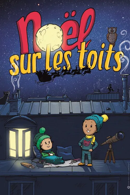 Affiche de Noël sur les toits