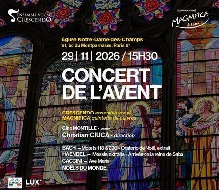 Affiche de Concert de l'Avent : Choeur et cuivres