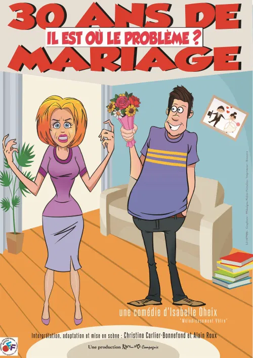 Affiche de 30 ans de mariage... Il est où le problème ?