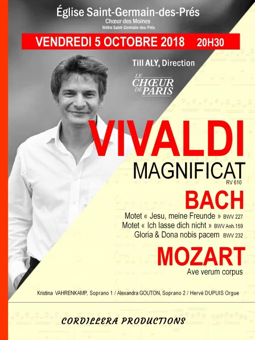 Affiche de Vivaldi Magnificat, Bach Motet et Mozart