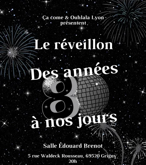 Affiche de Réveillon 2022 des années 80 à aujourd'hui