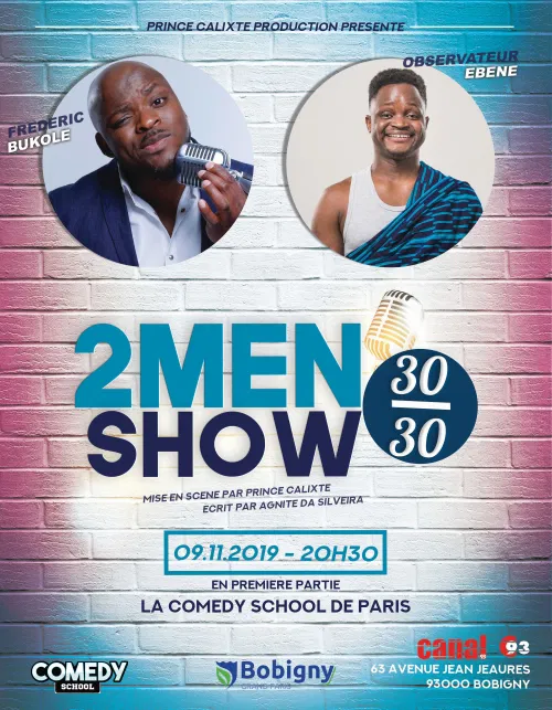 Affiche de Frédéric Bukolé et Observateur Ebène dans 2Men Show