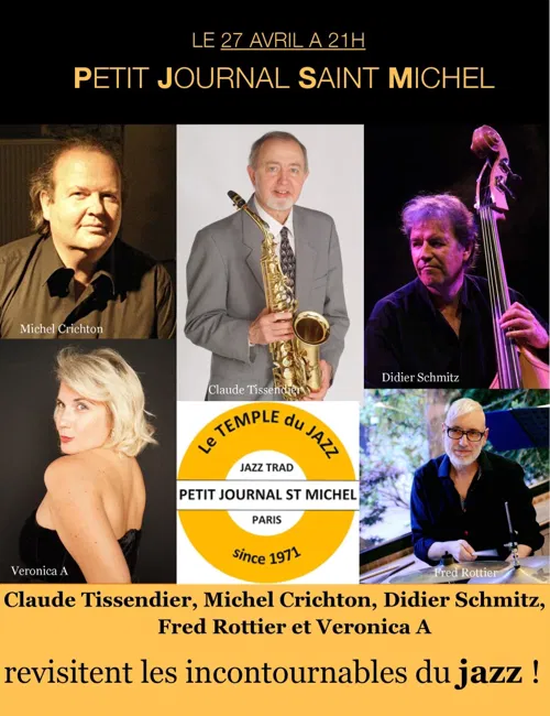 Affiche de Veronica Antonelli invite Michel Crichton, Didier Schmitz, Claude Tissendier & Frédéric Rottier