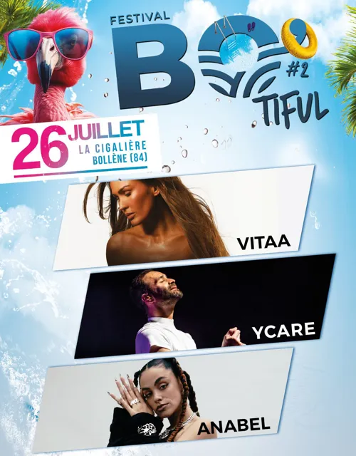Affiche de BO'Tiful Festival : Vitaa, Ycare, Anabel