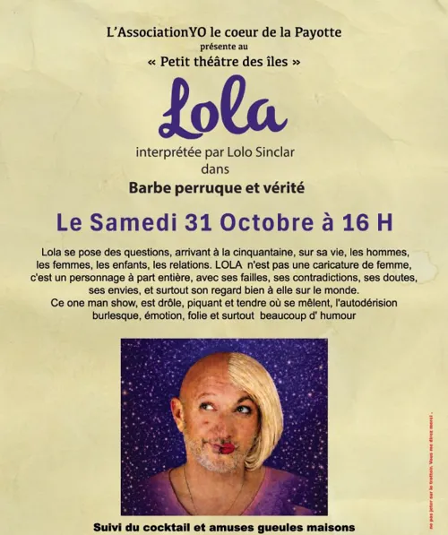 Affiche de Lolo Sinclar dans Barbe, perruque et vérité