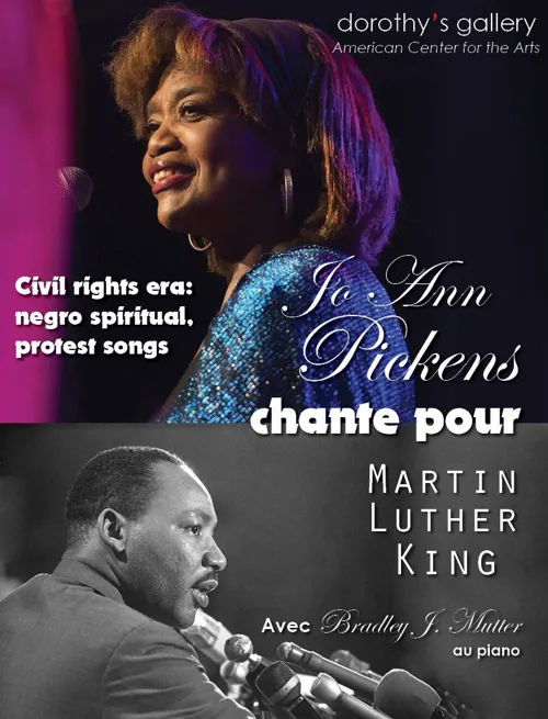 Affiche de Jo Ann Pickens chante pour Martin Luther King