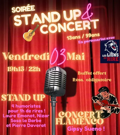 Affiche de Soirée stand up + Concert flamenco