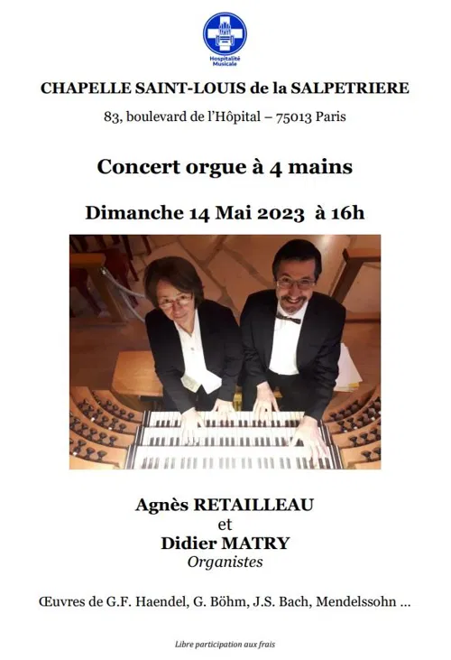 Affiche de Concert d'orgue à 4 mains