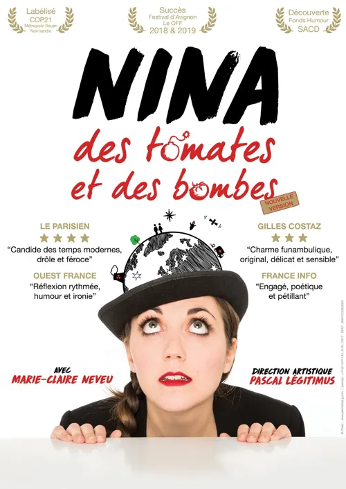 Affiche de Marie-Claire Neveu dans Nina, des tomates et des bombes