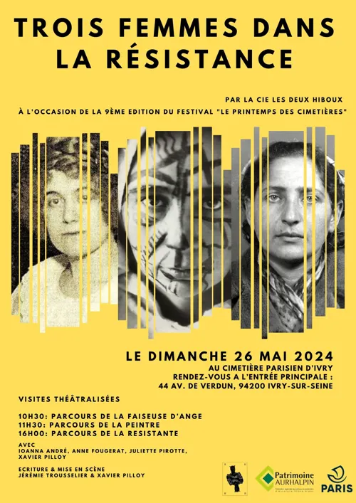 Affiche de Visites théâtralisées : Trois femmes dans la résistance
