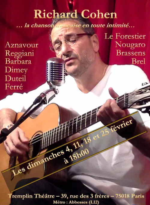 Affiche de Richard Cohen, la chanson française en toute intimité