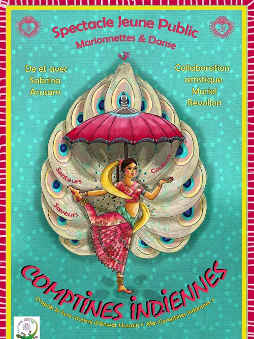 Affiche de Comptines Indiennes, couleurs, saveurs, senteurs de l'Inde