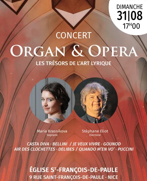 Affiche de Concert Organ & Opera