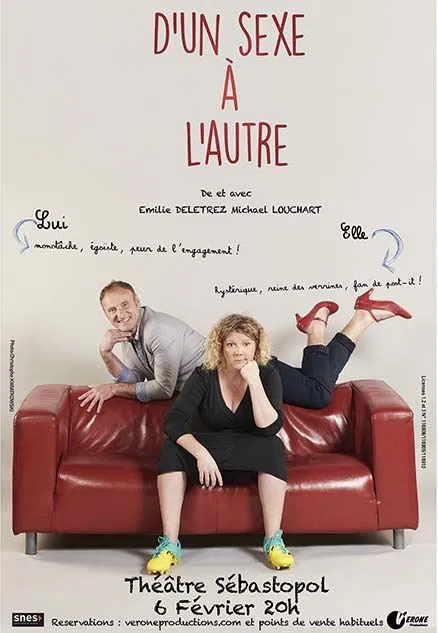 Affiche de D'un sexe à l'autre | avec Emilie Deletrez et Michael Louchart