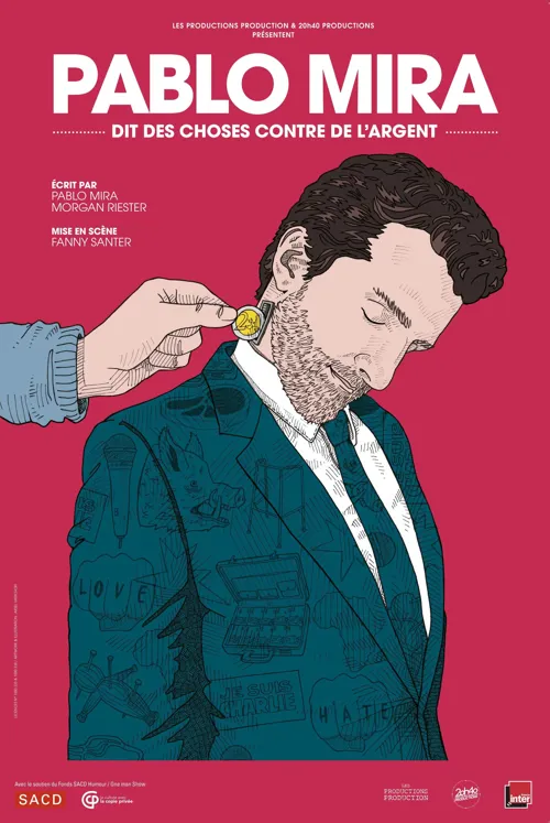 Affiche de Pablo Mira dans Pablo Mira dit des choses contre de l'argent