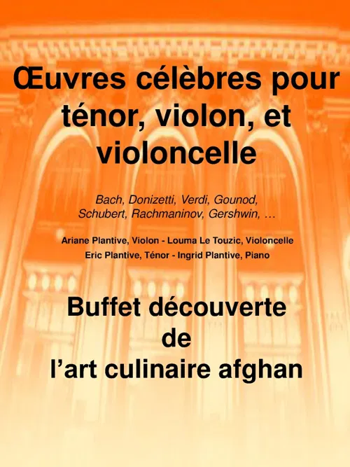 Affiche de Soirée caritative | concert et buffet