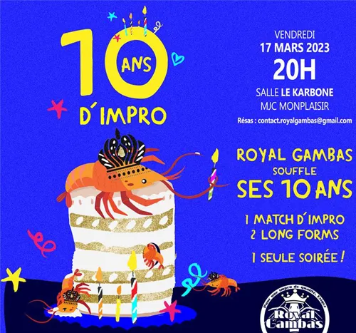 Affiche de Royal Gambas souffle ses 10 ans d'impro !