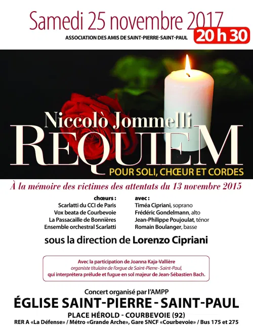 Affiche de Messe de Requiem de Niccolò Jommelli pour soli, choeur et orchestre
