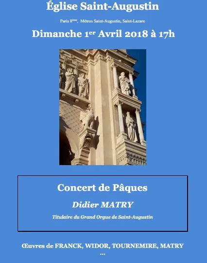 Affiche de Concert de Pâques
