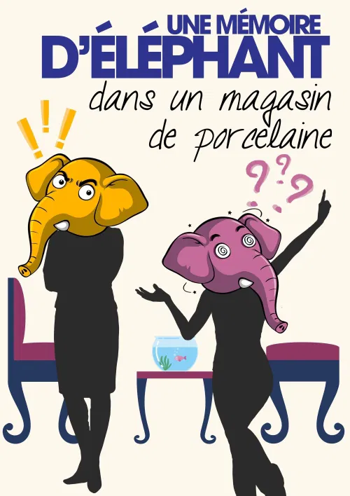 Affiche de Une mémoire d'éléphant dans un magasin de porcelaine