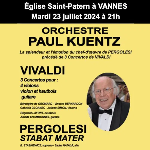 Affiche de Orchestre Paul Kuentz : Vivaldi / Pergolesi | Vannes