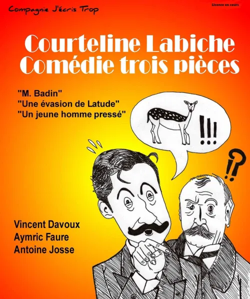 Affiche de Courteline-Labiche | Comédie trois pièces