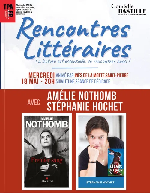 Affiche de Rencontres littéraires avec Amélie Nothomb et Stéphanie Hochet