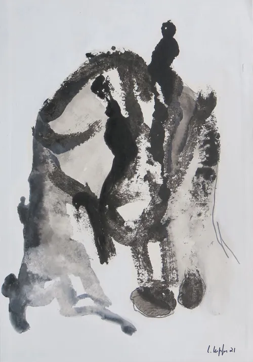 Affiche de Exposition Isabelle Hupfer : Jeter l'encre