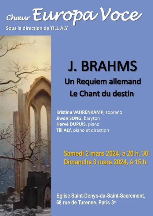 Affiche de Brahms: Un Requiem Allemand et le Chant du Destin