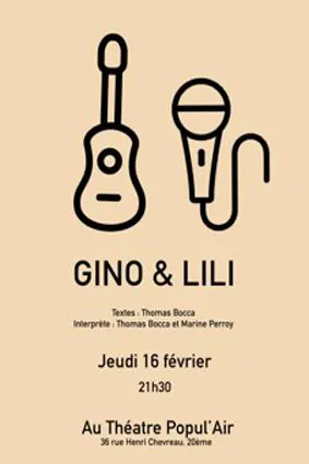 Affiche de Thomas Bocca et Marine Perroy dans Gino & Lili