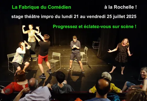 Affiche de Stage impro théâtre été à La Rochelle