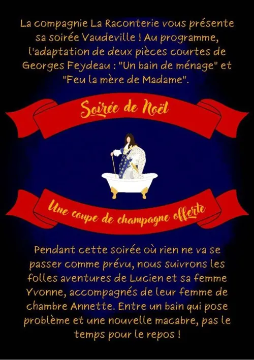 Photo 1 de Soirée Vaudeville : Un bain de ménage + Feu la mère de Madame | Spéciale réveillon de Noël