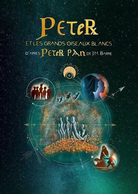 Affiche de Peter et les grands oiseaux blancs, d'après Peter Pan