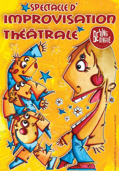 Affiche de Spectacle d'improvisation | Be'Ding Bedingue Théâtre